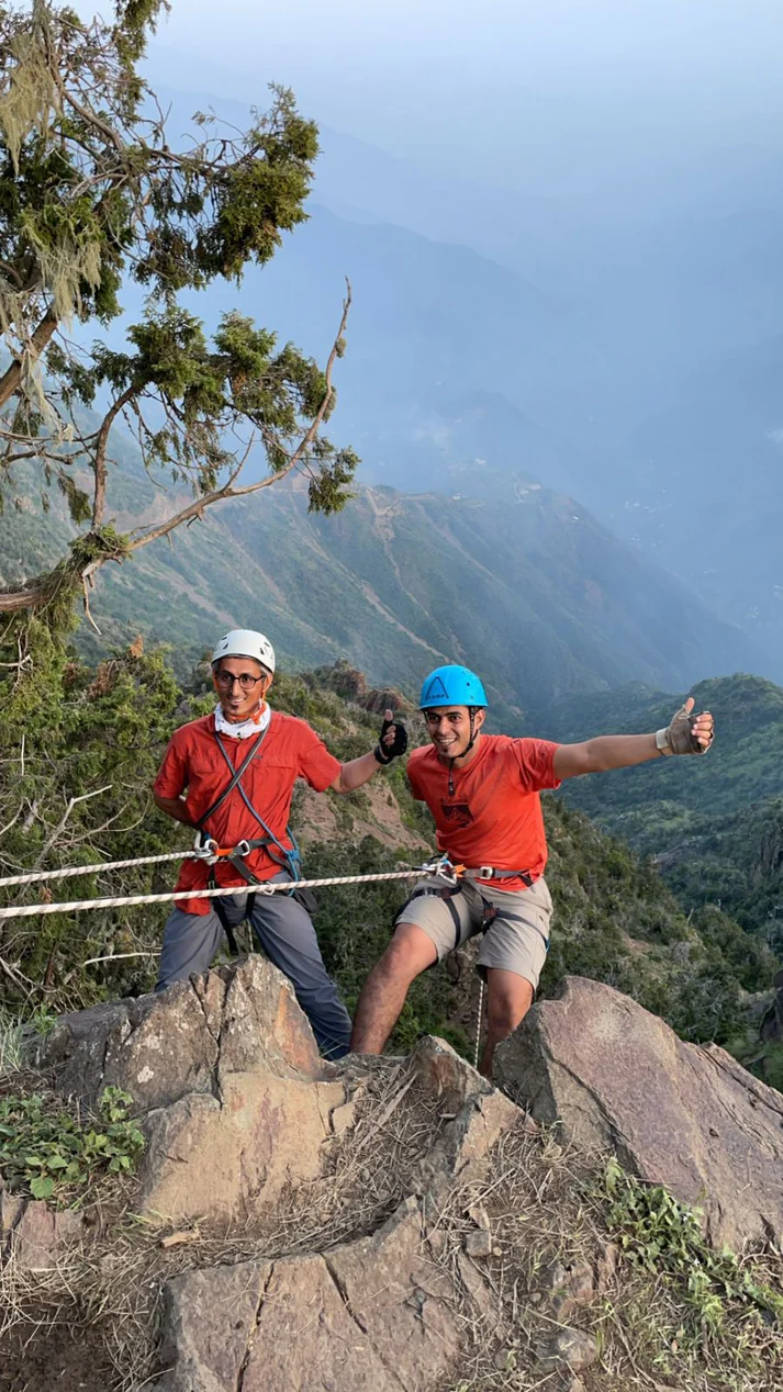 Paragliding view of mountains