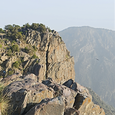 Paragliding view of mountains