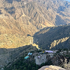 Paragliding view of mountains
